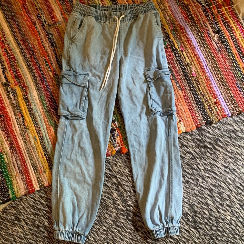 Women’s High Rise Jogger Jeans Drawstring Waist Cargo Pants